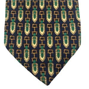 Fabio Ferretti Men's Tie Silk Blue Green Gold 57.25 in